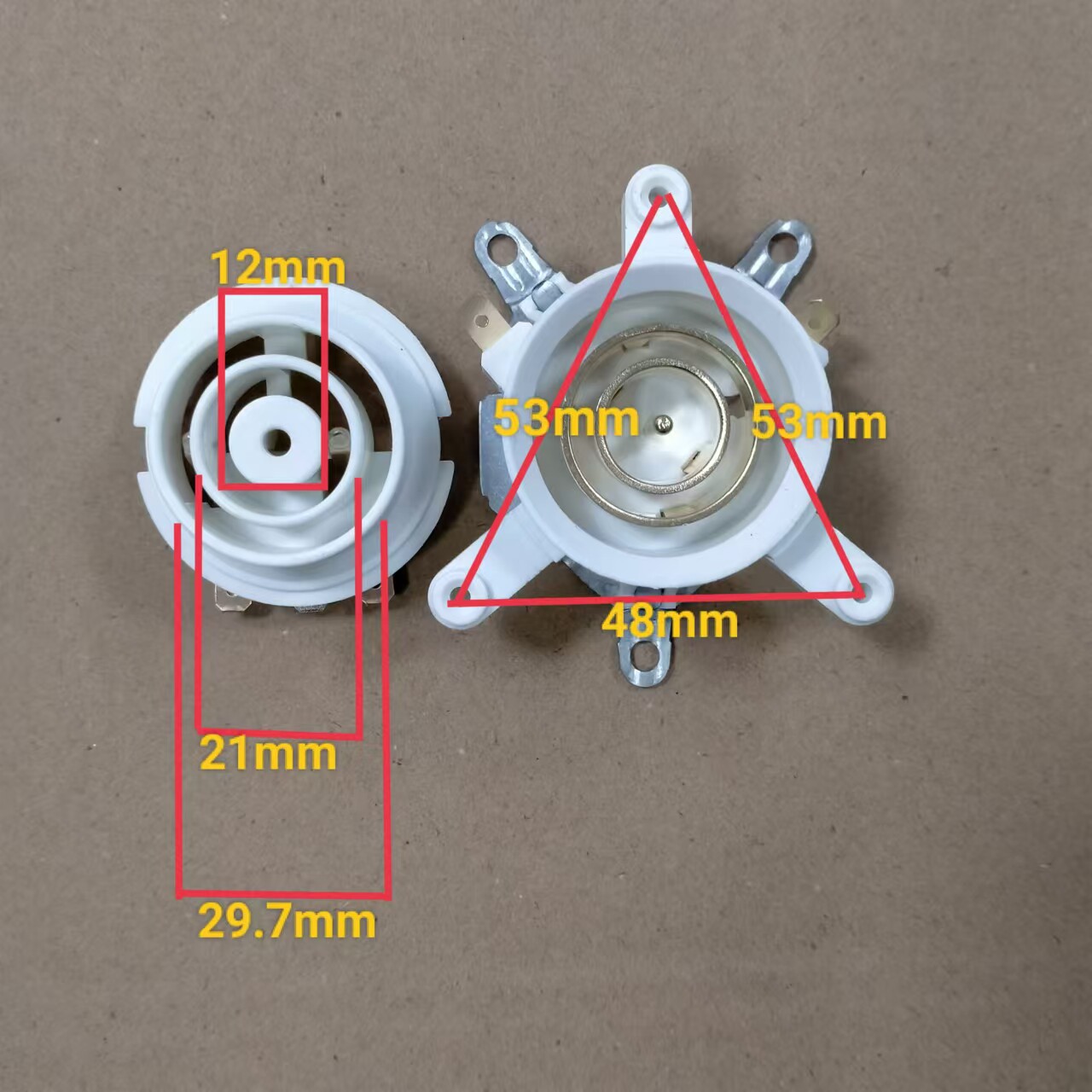 电热水壶配件电水壶底座温控器 温控开关连接器耦合器一套白色 - 图0