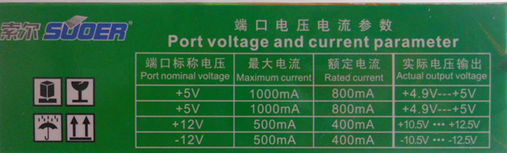 绿EVD SUOER索尔万能DVD电源板EVD电源板（EVD-1)+5V/+12V /-12V - 图2