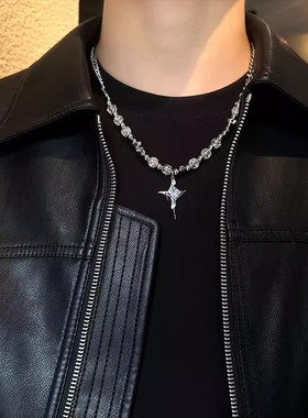 冰裂芒星项链男女小众高级感