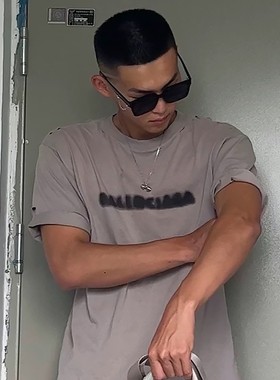 明星同款哑铃项链男生潮流欧美