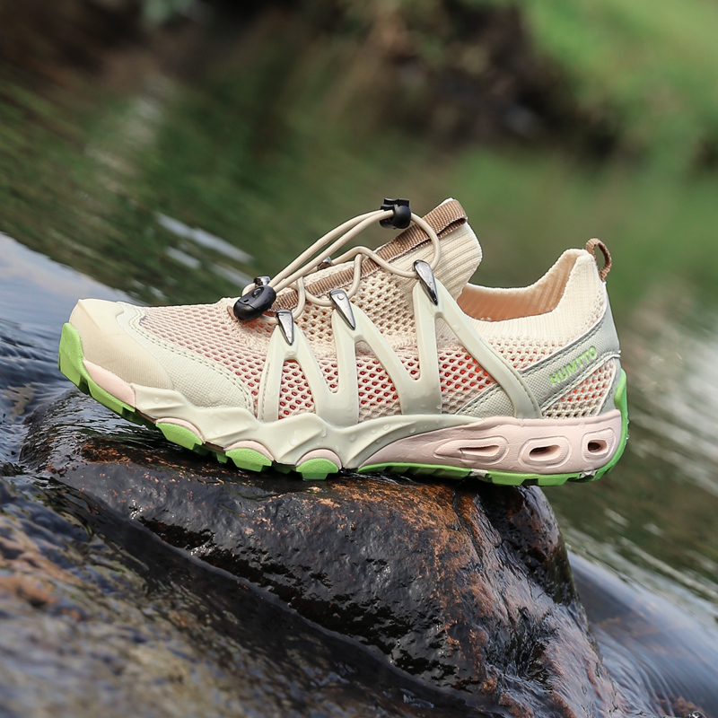 悍途户外两栖涉水溯溪鞋男运动凉鞋女网面透气速干沙滩鞋钓鱼鞋夏 - 图0