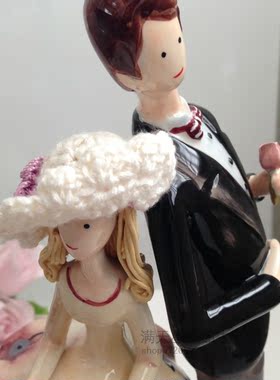 陶瓷七夕情人节送女生浪漫风摆件