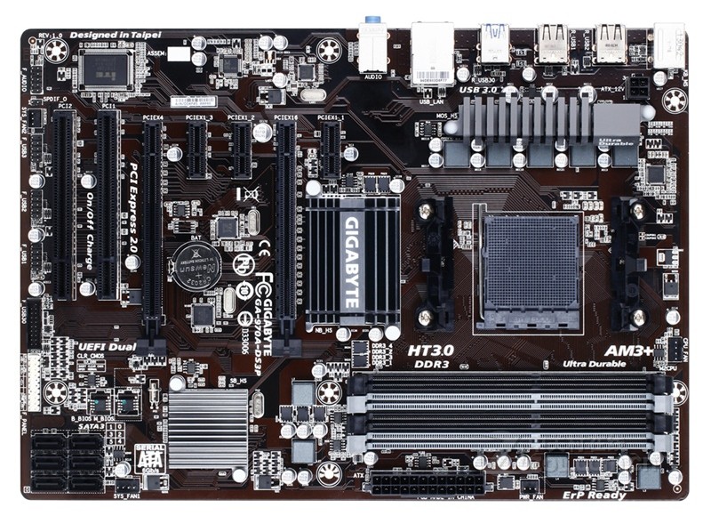 Gigabyte/技嘉 970A-DS3P REV2.0 AM3+ DDR3 獨立大板顯示卡970主機板