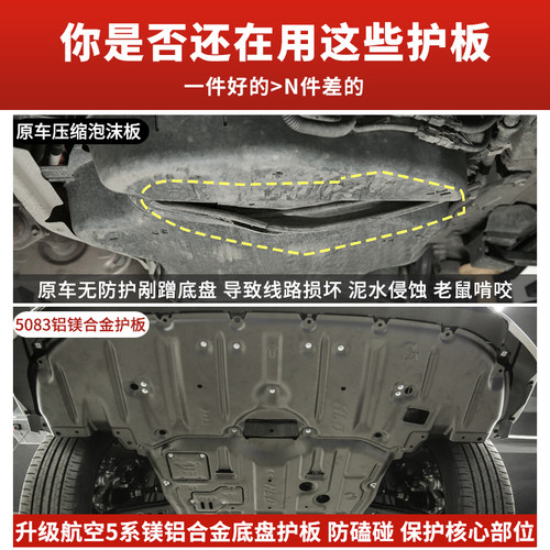 适用09-15-26款汉兰达皇冠陆放专用发动机底盘护板后电机阿勇改装 - 图0