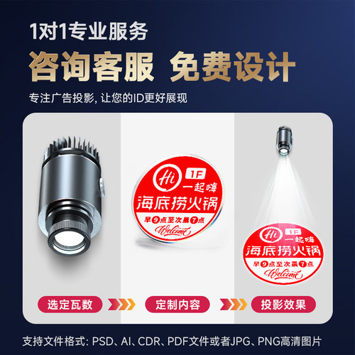 广告logo投影灯门头地面店铺招牌图案户外商用带文字门口高亮射灯 - 图2