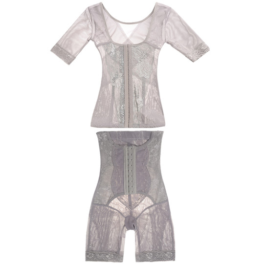 婷美婼雅塑身分体套装产后收腹提臀收大腿束腰塑身衣待产两件套女