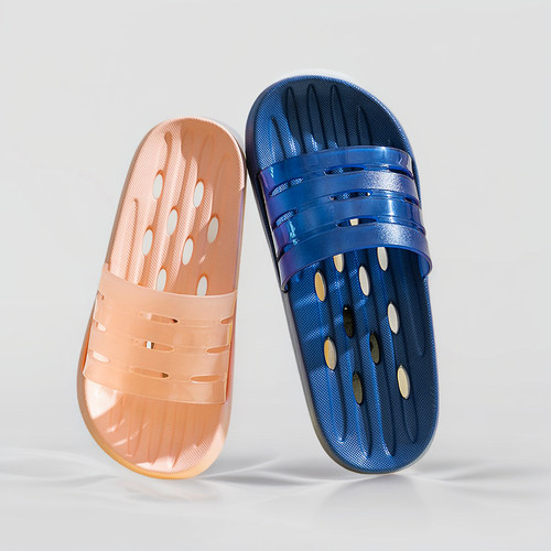 夏季情侣居家鞋家用漏水底家居洗澡EVA凉拖鞋男士拖鞋女款地板鞋 - 图1