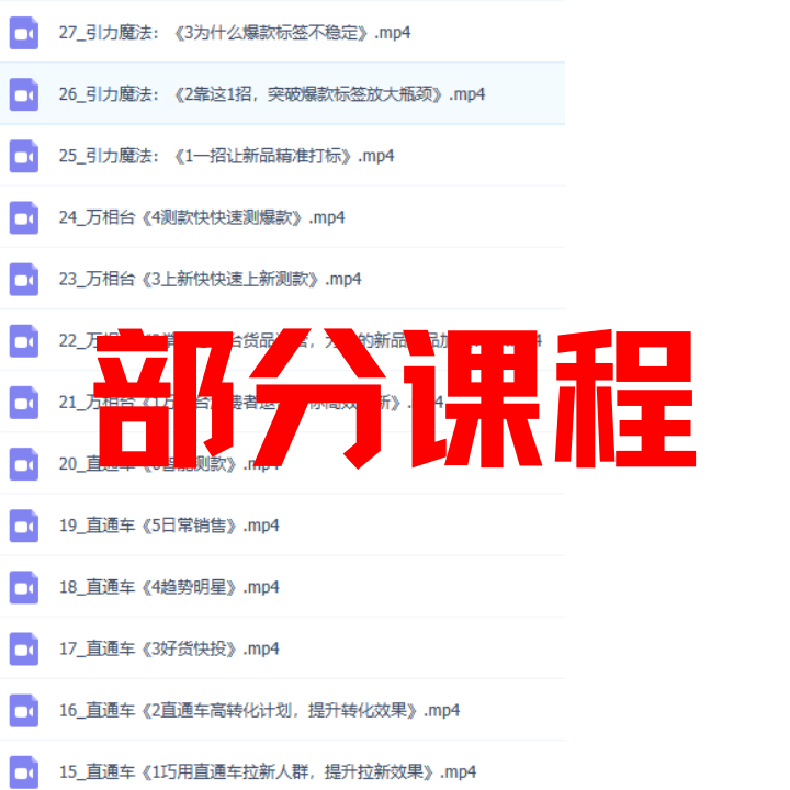 2024万相台无界直通车高级培训课程低价引流教程万相台无界教程-图1