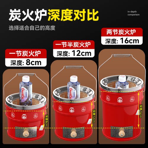 万家2节3节煤炉传统节能蜂窝煤藕煤炉子煤炭室内火炉取暖烤火炭炉 - 图0