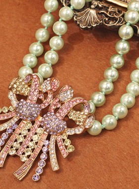 1433studio珍珠项链女款轻奢小众颈链复古时尚气质优雅套装