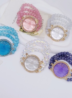 KF欧美男女摩恩脸手镯气质优雅