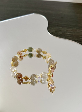 【超闪】水晶玛瑙轻奢夜冰裳冰心微光手串ins透亮少女心爆棚手饰