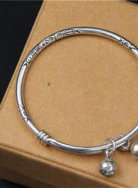 复古女士款镀银银手镯