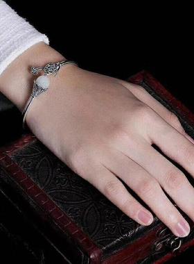 时尚开口手环手镯莲花珠