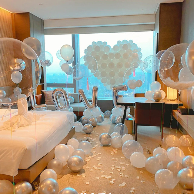 Indoor and outdoor balloon ceremony wedding proposal