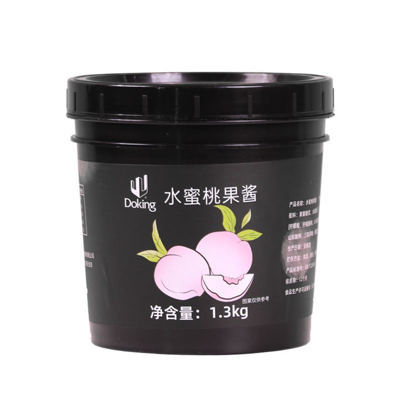 盾皇水蜜桃果肉颗粒酱奶茶店商用原料果泥草莓芒果酱涂抹面包烘焙 - 图3