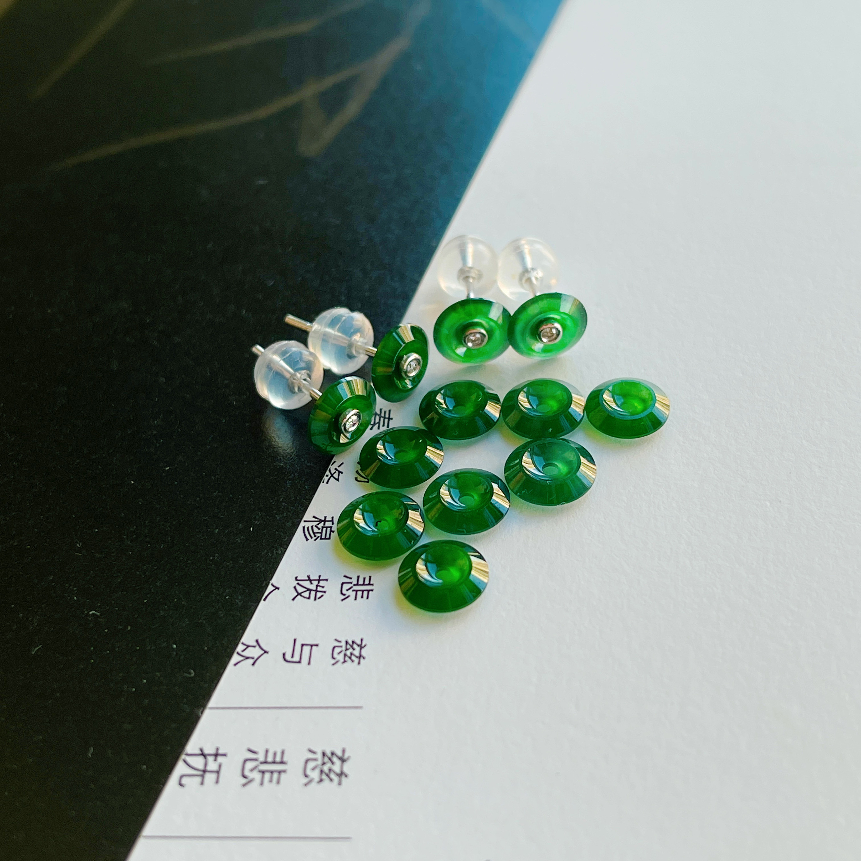 天然冰种辣阳绿色翡翠A货平安扣diy足金配件材料新中式礼物可代编,淘宝优惠券,粉丝福利购,淘宝优惠卷