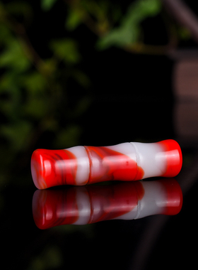 青峰玉业玉器红玉玉石节节高玉坠 和田玉竹节吊坠竹竿挂件竹子项