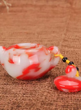 玉翡缘玉器新疆和田玉红玉摆件