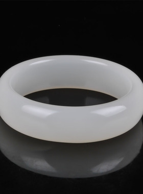 欣玉阁和田玉手镯白玉扁圆形