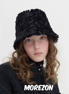 MOREZON【Brown hat Appliqué Bucket Hat】秋冬潮人短檐渔夫帽