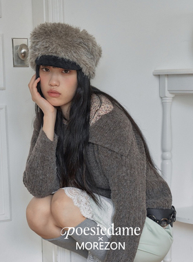 MOREZON【POESIE D'AME DRAPE FUR MARGOT HAT】26秋冬皮草报童帽
