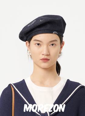 deepmoss牛仔贝雷帽女春夏秋