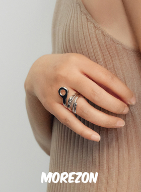 MOREZON【herherlin】25SS新款小众潮人时尚简约流转双层戒指指环