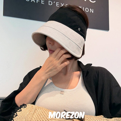 MOREZON【Brown hat Gabriel Sun Visor】25SS轻便百搭空顶遮阳帽 - 图1