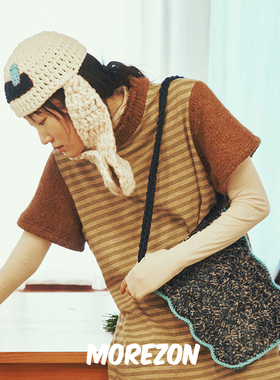 MOREZON【MISU A BARBE LONG EAR HAT】24AW秋冬长耳针织毛线帽子