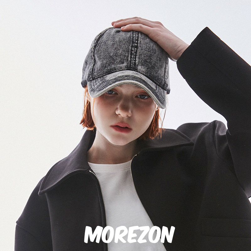 MOREZON【SLEEPYSLIP VINTAGE WASHING】23春夏水洗牛仔棒球帽子 - 图1