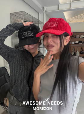 MOREZON【AWESOME NEEDS SIGNATURE CAP】26秋冬新款字母棒球帽子