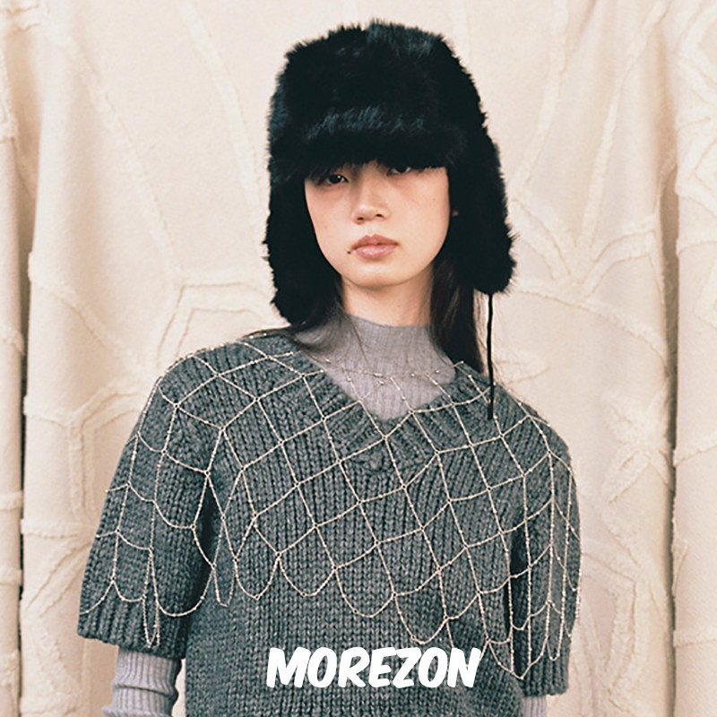 MOREZON【AWESOME NEEDS FUR TRAPPER CAP】25AW仿皮草护耳帽子女