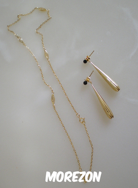 MOREZON【YUHU】设计师小众春夏新款潮人简约百搭绢灯项链脖颈链