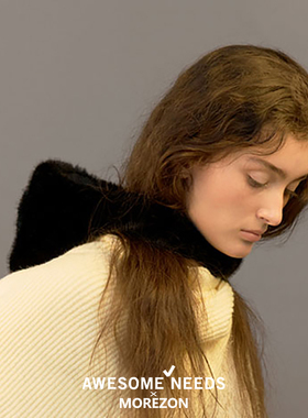 MOREZON【AWESOME NEEDS FUR BONNET】26秋冬新款潮人简约侍女帽