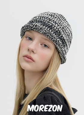 MOREZON【Brown hat Coco Short Beanie】25AW秋冬点点卷边毛线帽