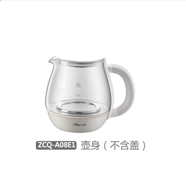 小熊煮茶器配件ZCQ-A08E1/A08H2/A08L1煮黑茶壶0.8升玻璃壶体单壶 - 图0