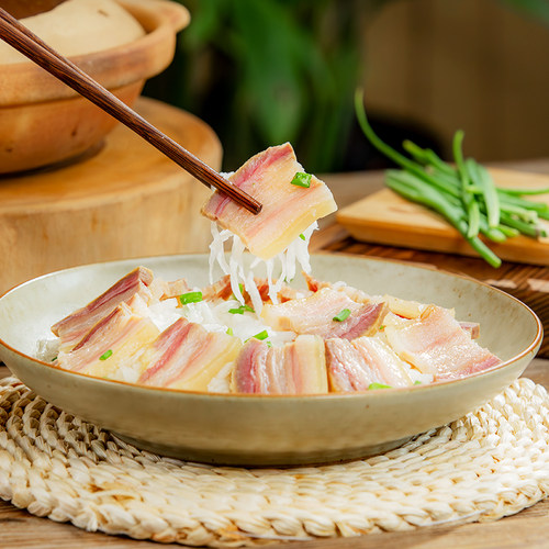 金字刀板香咸肉265g五花咸肉菜饭南风肉带骨腊肉家常腌笃鲜食材 - 图2