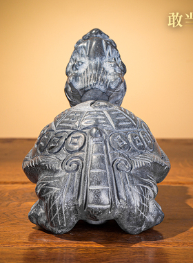 泰山青石龙龟八卦招财