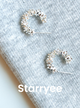 Starryee碎银子简约潮流女耳环
