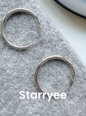 Starryee欧美基础款大耳圈耳环女