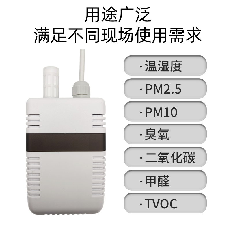 多合一环境参数传感器温湿度PM2.5二氧化碳CO2臭氧甲醛TVOC壁挂式 - 图1