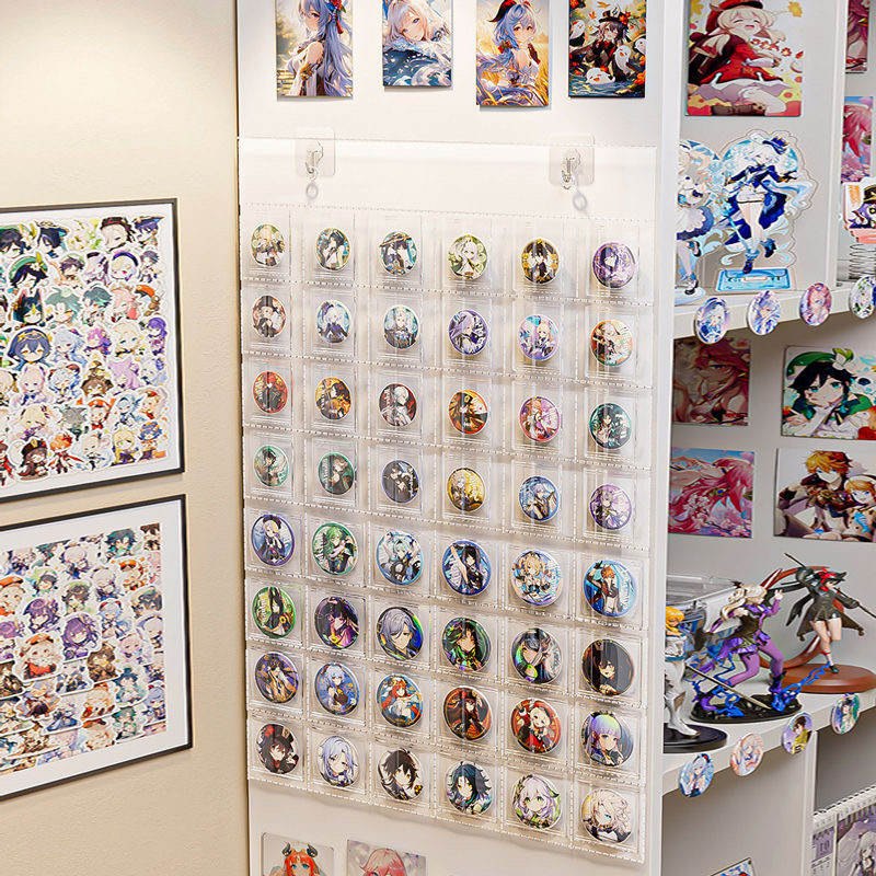 吧唧展示架挂墙谷美卡片小马宝莉分卡位分格背卡徽章谷子收纳挂袋,淘宝优惠券,粉丝福利购,淘宝优惠卷