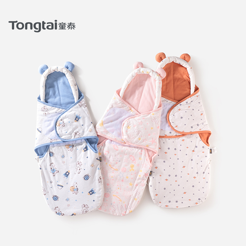 童泰新生婴儿儿襁褓包被冬加厚防惊跳睡袋初生儿宝宝用品产房抱毯-图0