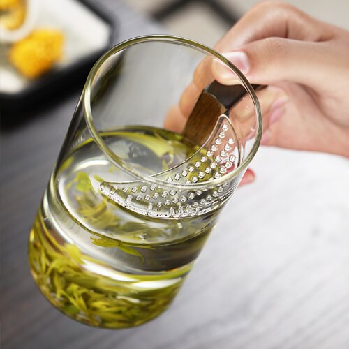 茶杯耐高温玻璃杯过滤茶杯男士绿茶杯泡茶杯办公室水杯家用月牙杯 - 图1