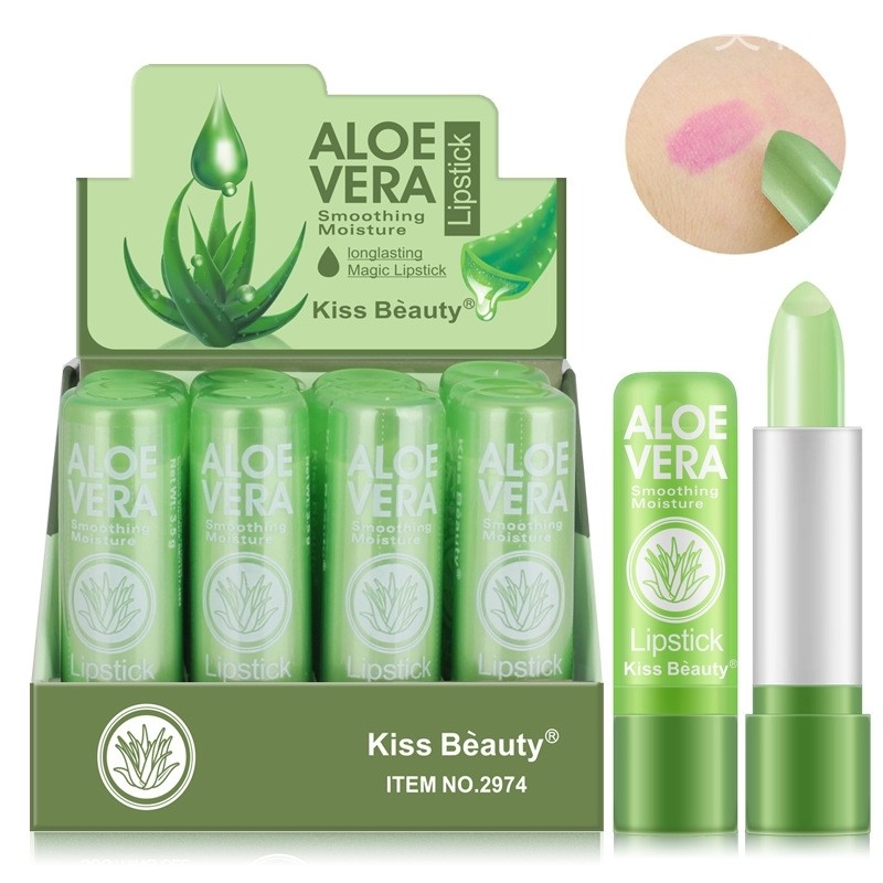 Aloe Vera Lipstick Lip Stick Moisturizing Color Changing唇膏,淘宝优惠券,粉丝福利购,淘宝优惠卷