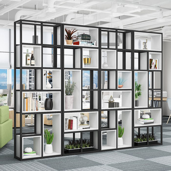 Iron storage rack bookshelf multi-layer storage rack partition entre flower rack floor display rack office storage shelf