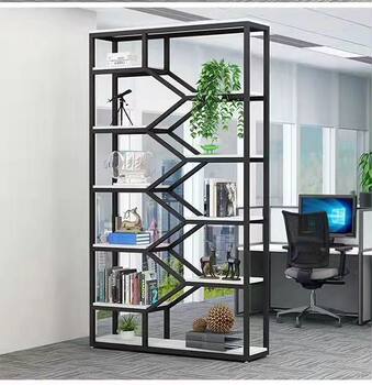 Iron storage rack bookshelf multi-layer storage rack partition entre flower rack floor display rack office storage shelf