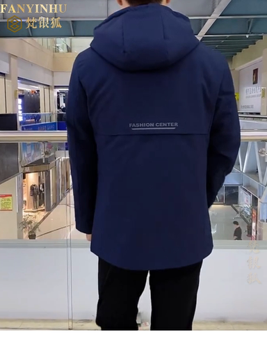 派克服男冬季貂绒内胆可拆卸短款外套加绒加厚仿皮草休闲宽松棉服 - 图3