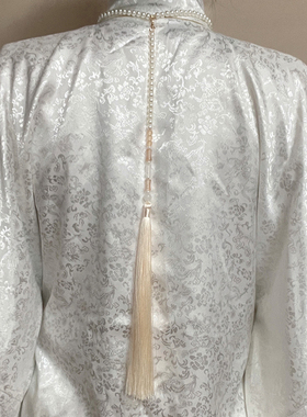 汉服璎珞长背云明制儿童流苏配饰新中式国风珍珠项圈配马面裙项链